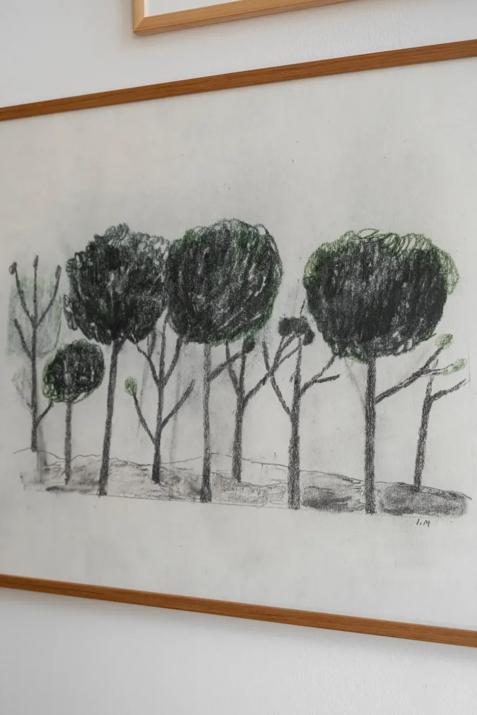 Trees poster 50x70 cm, Black- off white