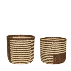 Twine baskets 2-pack, Brown-beige