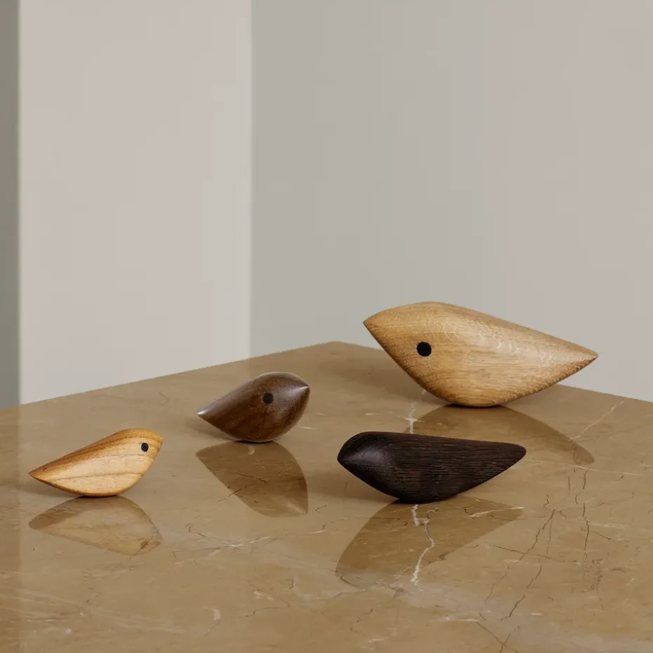 Twirling Bird decoration L, smoked oak