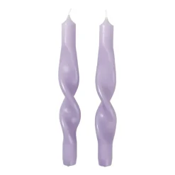 Twist twisted candles twisted candle 23 cm 2-pack, Orchid light purple