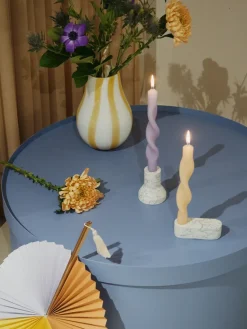 Twist twisted candles twisted candle 23 cm 2-pack, Orchid light purple