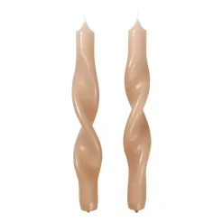 Twist twisted candles twisted candle 23 cm 2-pack, Walnut