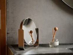 Ume table mirror with 5x magnification 19x19.5 cm, Steel