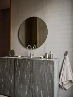 Ume table mirror with 5x magnification 19x19.5 cm, Steel