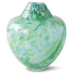 Unique crystal glass sculpture medium 24 cm, Green