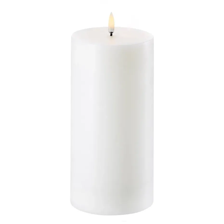 Uyuni LED Block candle white Ø10.1 cm, 20.3 cm