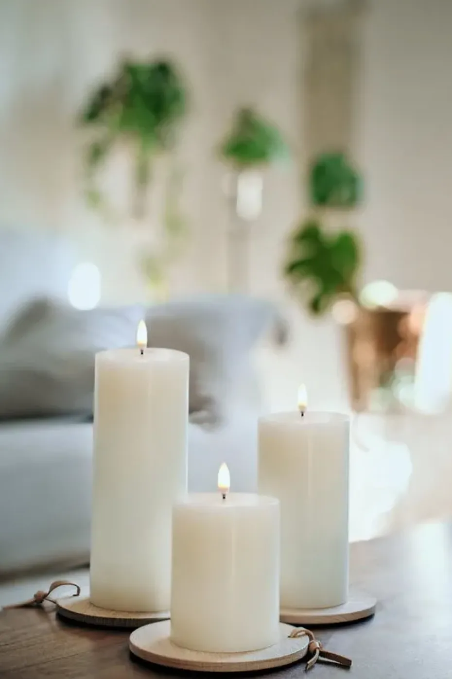 Uyuni LED Block candle white Ø10.1 cm, 20.3 cm