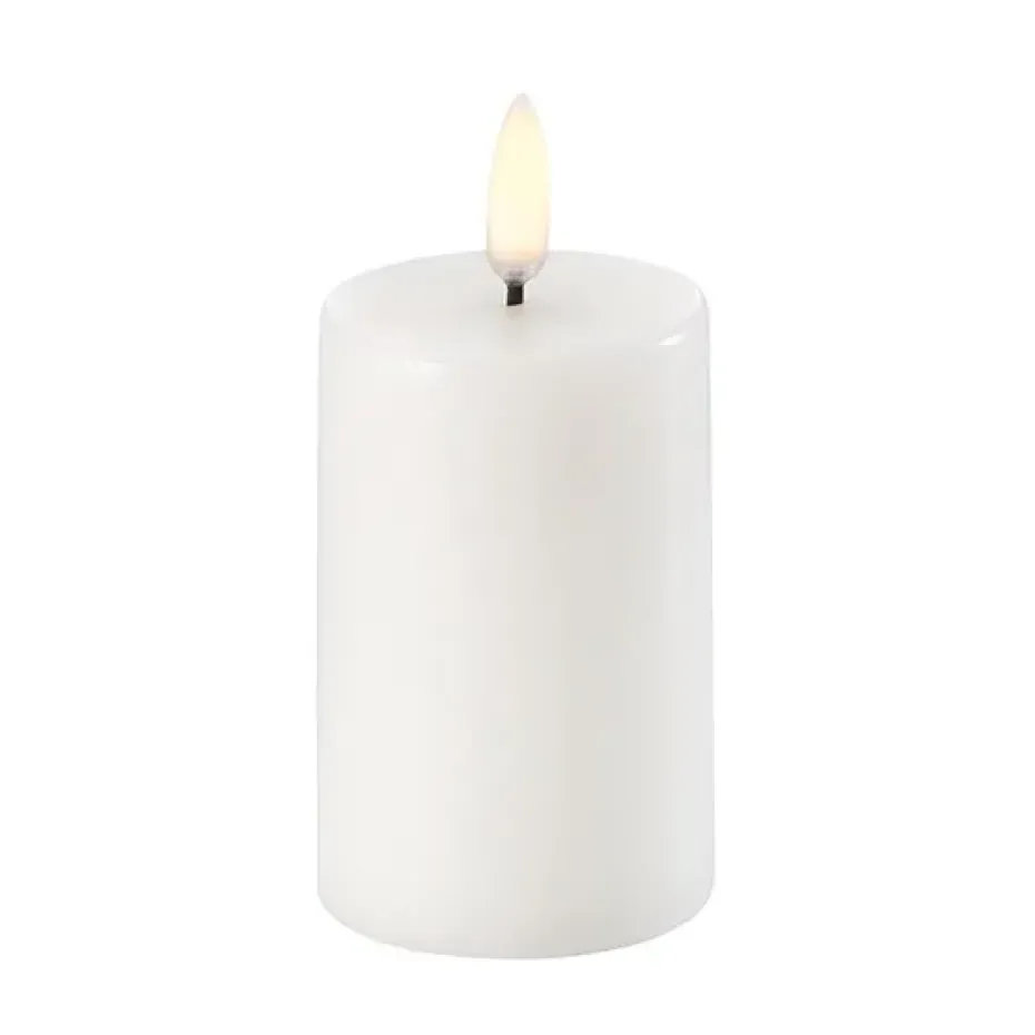 Uyuni LED Block candle white Ø5 cm, 7.5 cm