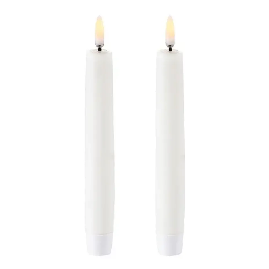 Uyuni LED Taper candles white 2-pack, 15,5 cm