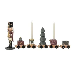 Vadim nut cracker train decoration 50 cm, Green