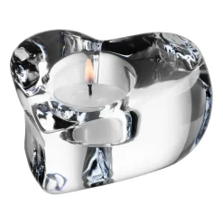 Valentino candle holder, clear