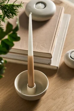 Valley candle sticks Ø12 cm, Beige