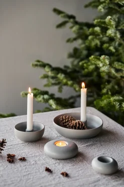 Valley candle sticks Ø21 cm, grey