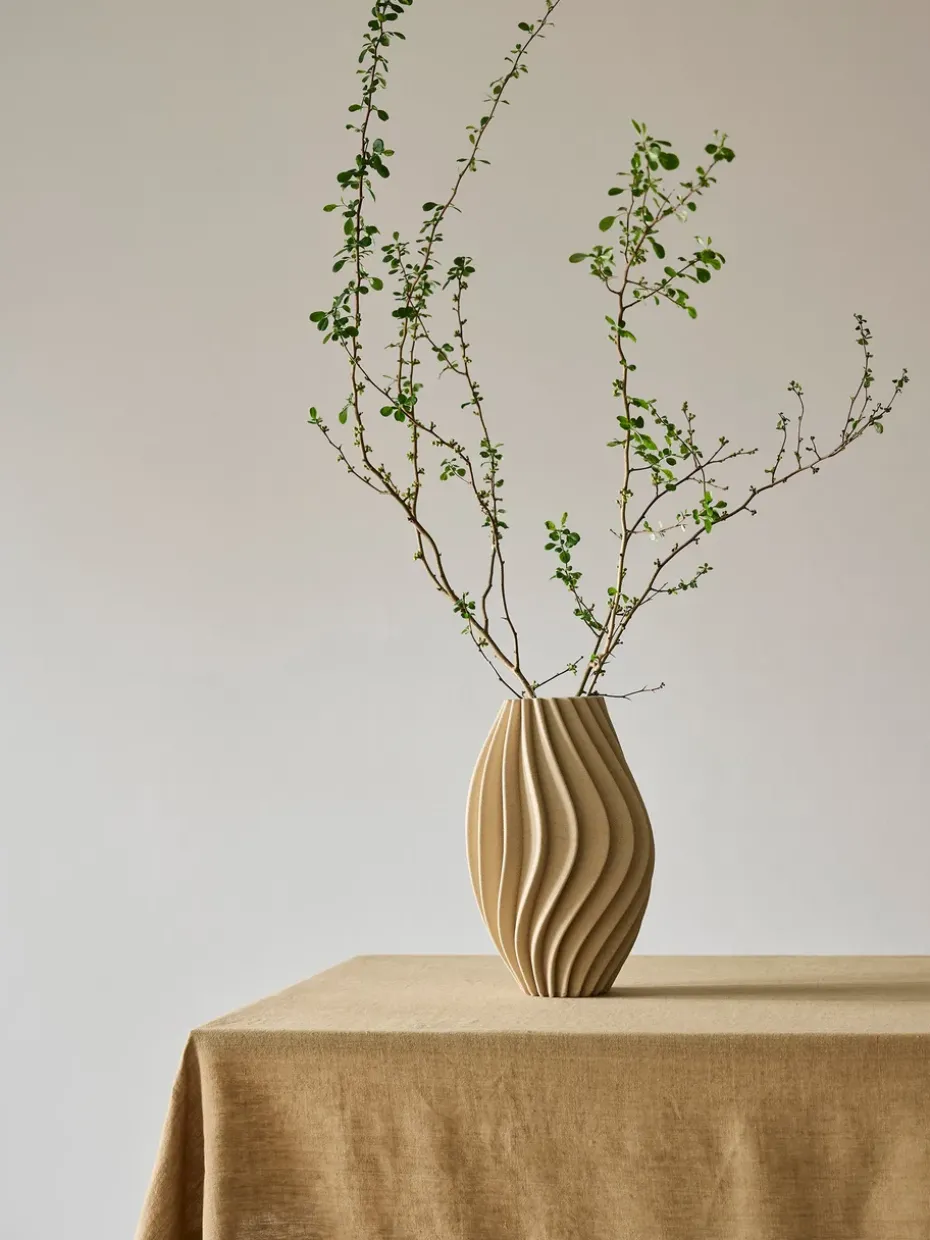 Vento vase, Sand, small 32 cm