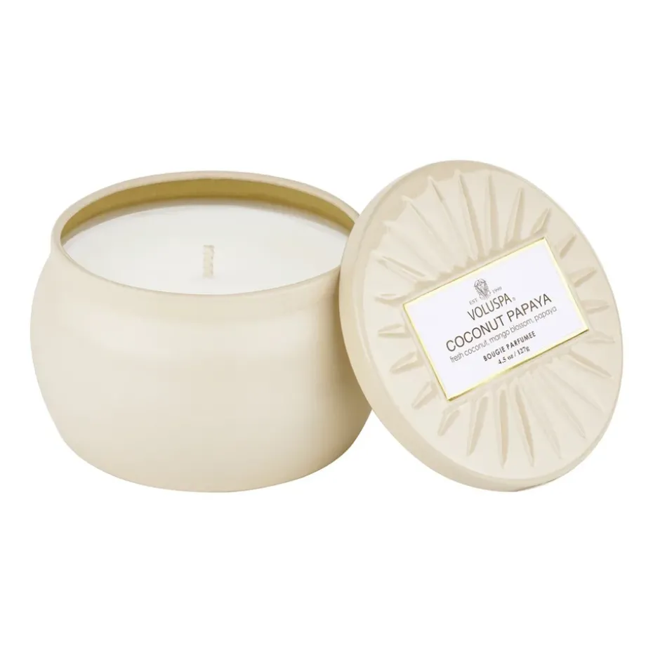 Vermeil Mini Tin scented 25 hours, Coconut Papaya