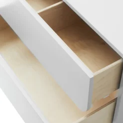 Vidja high chest of draws, White lacq. 5 box