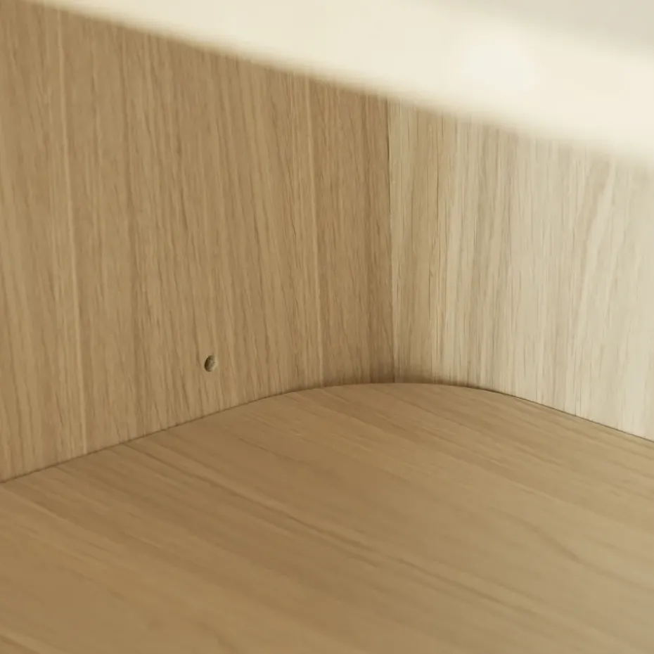 Vidja hight display cabinet, White pigmented oak
