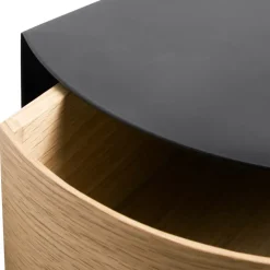 Wallie shelf, black. oak