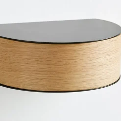 Wallie shelf, black. oak