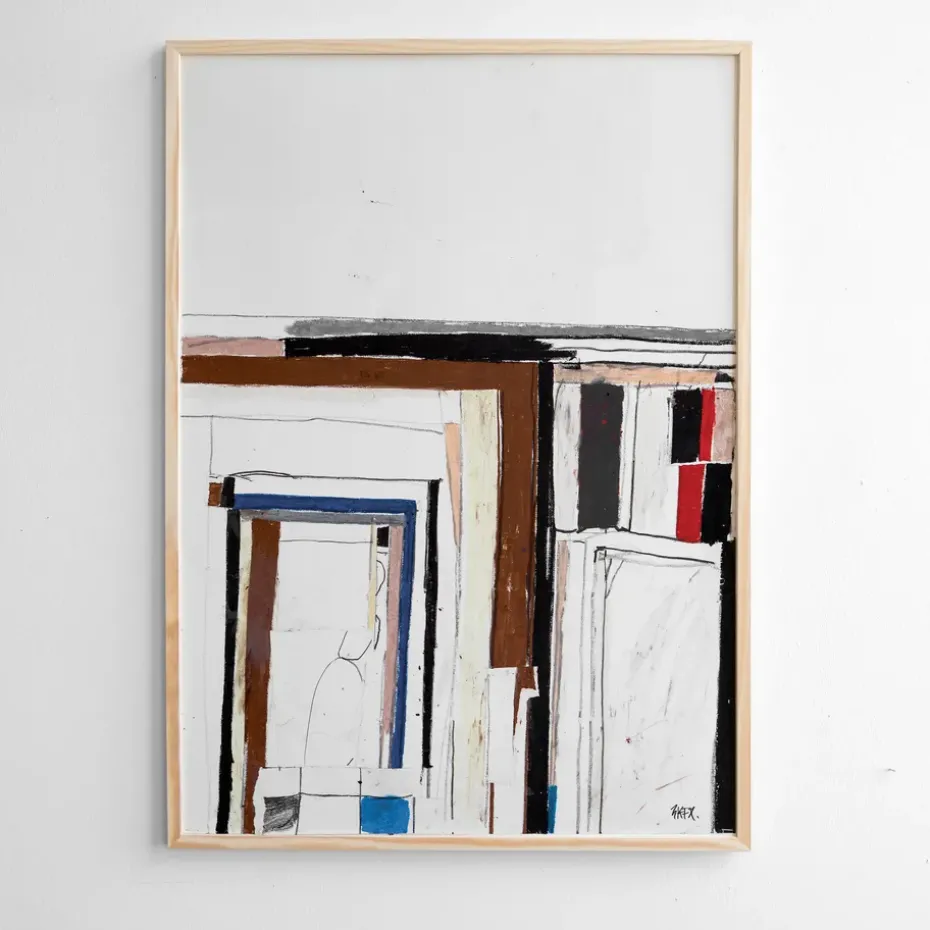 We only got out at night poster 50x70 cm, multi