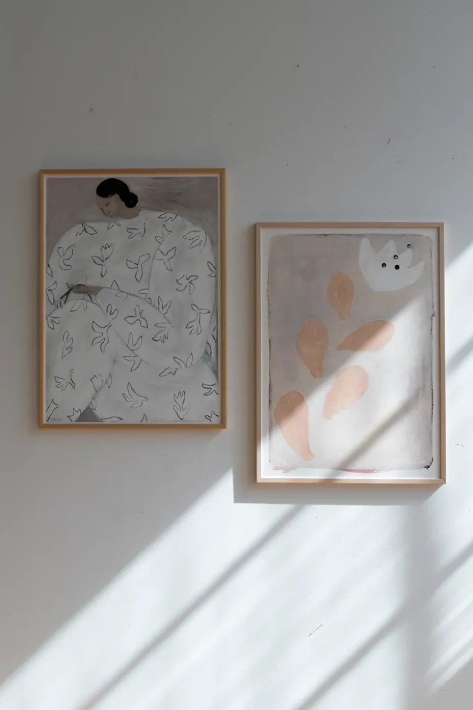 White Flower poster 50x70 cm, Nude