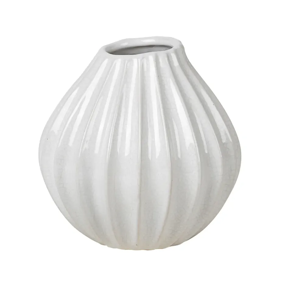 Wide vase ivory, 15 cm
