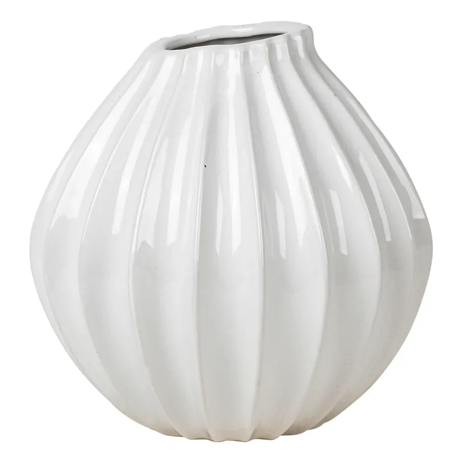 Wide vase ivory, 25 cm