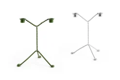 Wire candle sticks, Green