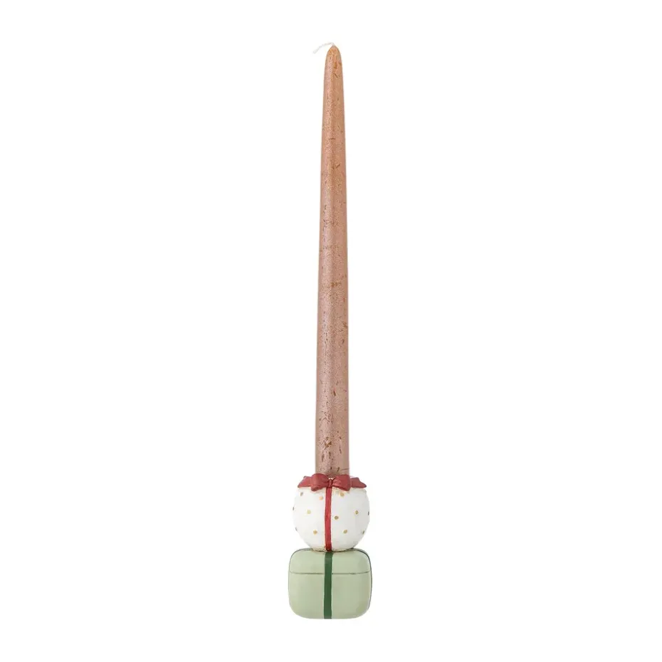 Wish candle holder, White-green