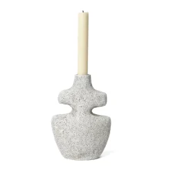 Yara candlestick medium, Grey Pumice