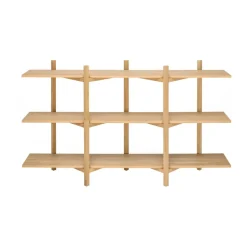 Zig Zag shelf Low 175x100 cm, Oak
