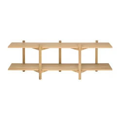 Zig Zag shelf Media 194x57 cm, Oak