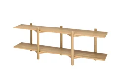 Zig Zag shelf Media 194x57 cm, Oak