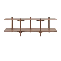 Zig Zag shelf Media 194x57 cm, Walnut